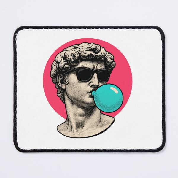 Item preview, Cool Greek Statue with Bubble Gum Retro Pop Art Aesthetic Design designed and sold by Pinpondesigns.