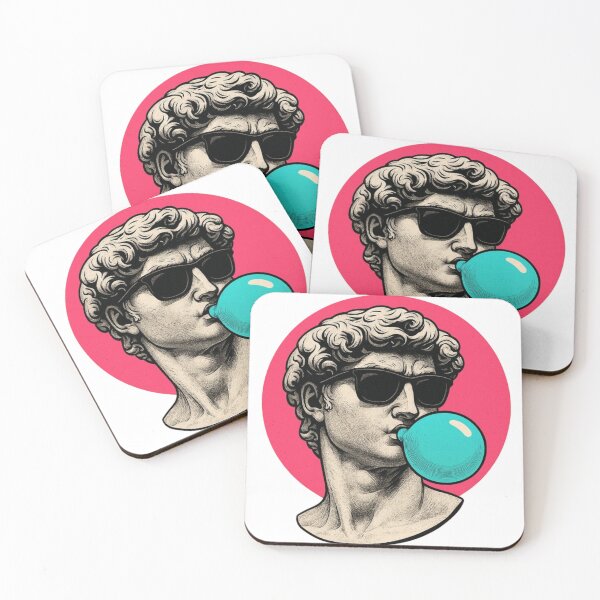 Item preview, Cool Greek Statue with Bubble Gum Retro Pop Art Aesthetic Design designed and sold by Pinpondesigns.