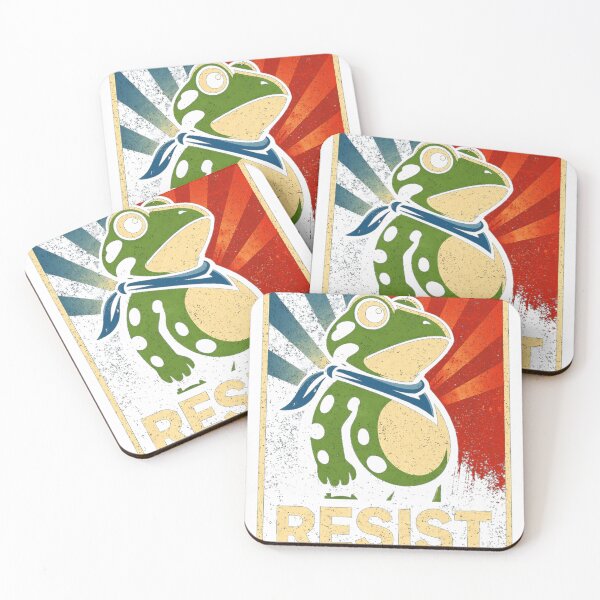 Item preview, Resist Frog Poster Style Retro Amphibian Activist Art designed and sold by MiALopezArt.