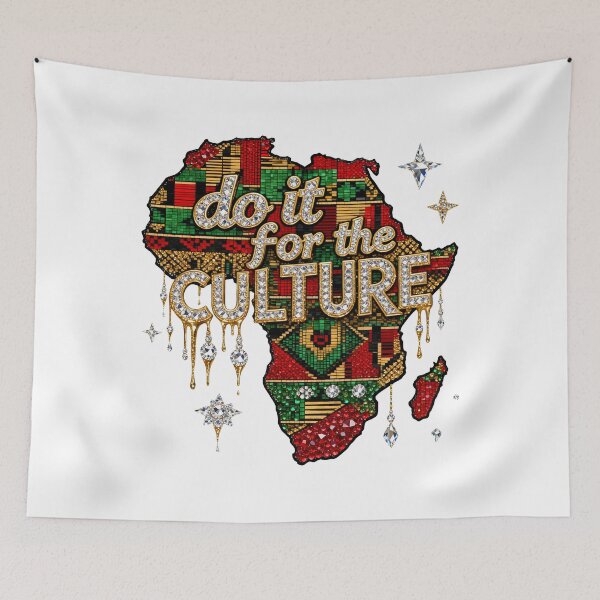Item preview, Juneteenth Do It For The Culture Rhinestone Africa Kente Tribal Gold Drip Design designed and sold by Artifyo.