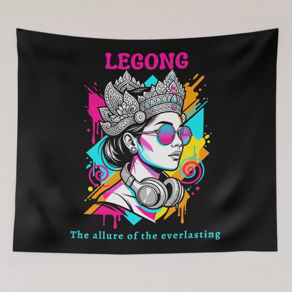 Item preview, Legong Dance Modern Streetwear | Neon Balinese Culture Art designed and sold by Khanz4Design.