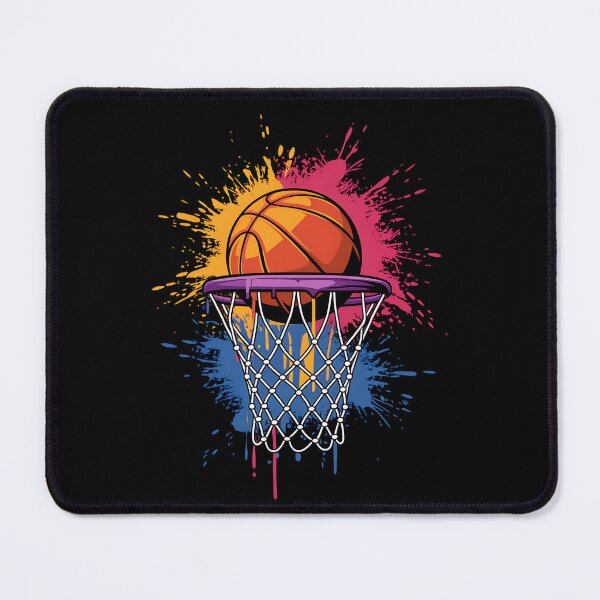 Item preview, Colorful Basketball Color Splash Hoop Net Slam Dunk Sports designed and sold by DotDedi.