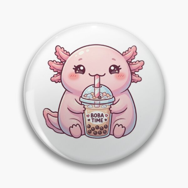 Item preview, Cute Axolotl Drinking Boba Tea designed and sold by AidaAviles.
