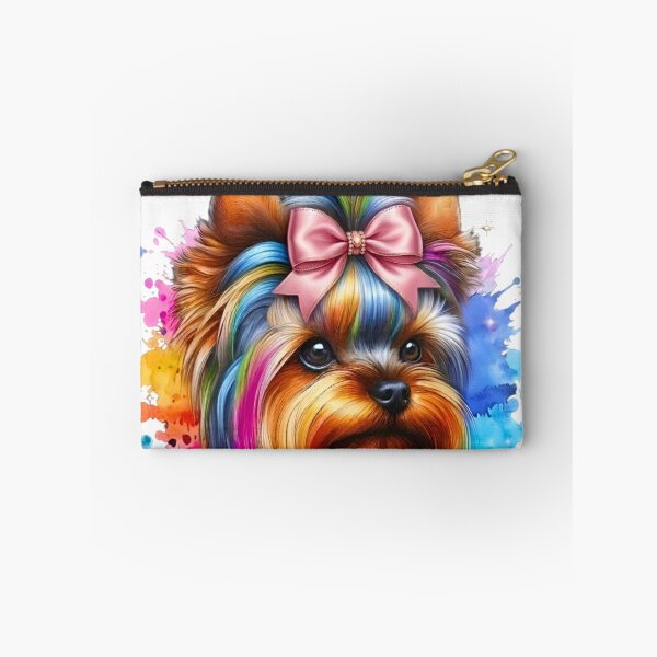 Item preview, Rainbows and Rescues Yorkie Colorful Soul Watercolor Paw Print Art designed and sold by Good Vibes .
