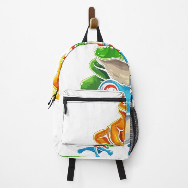 Item preview, Stacked Colorful Tree Frogs Cute Tropical Frog Tower Art designed and sold by MiALopezArt.