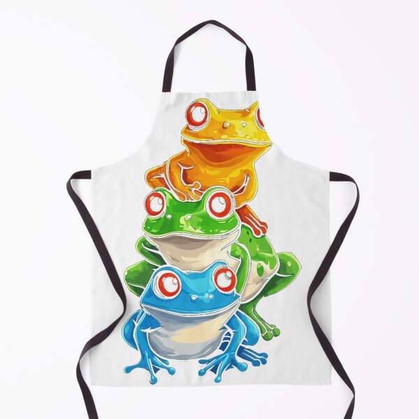 Item preview, Stacked Colorful Tree Frogs Cute Tropical Frog Tower Art designed and sold by MiALopezArt.