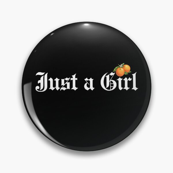 Item preview, Just A Girl Orange Racer Gothic Blackletter Typography Design designed and sold by Artifyo.