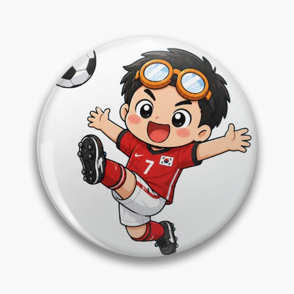 Item preview, KOREA HAENAM - Cute Chibi Soccer Player Korea Sticker designed and sold by KOREA-HAENAM.