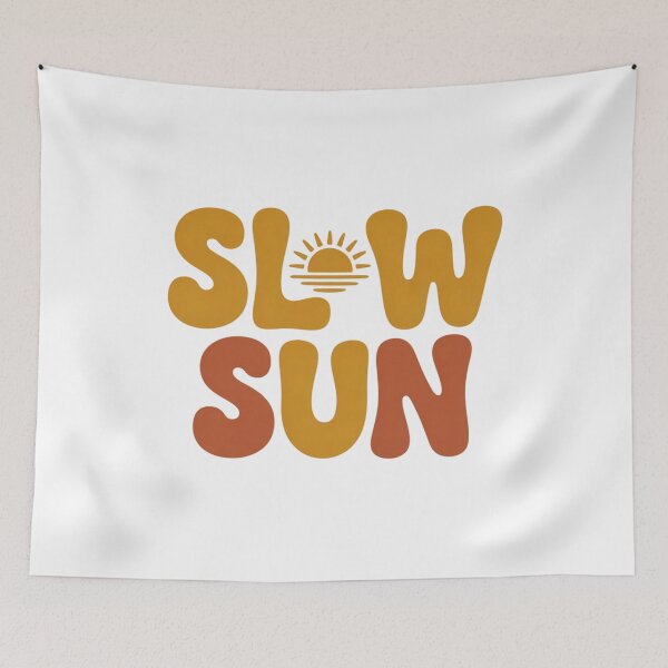 Item preview, Slow Sun Retro Boho Sunshine Typography Design designed and sold by FusiTink.