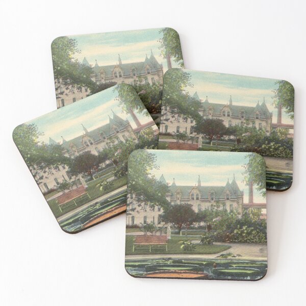 Item preview, Austin State Hospital Original Vintage Postcard – Scene at the Insane Asylum designed and sold by GhostlyWorld.