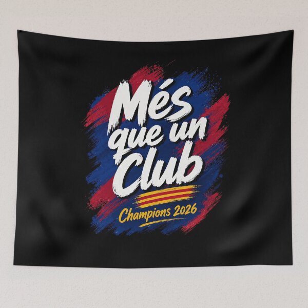 Item preview, Mes Que Un Club Champions 2026 Soccer Fan Brush Style Design designed and sold by Creative Spark.