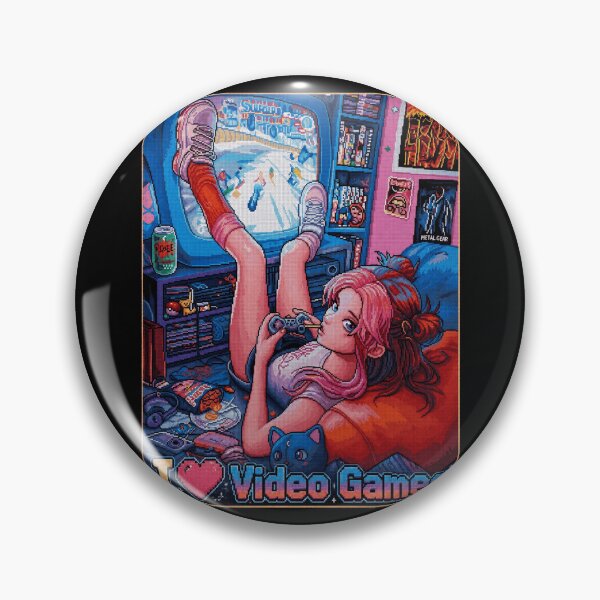 Item preview, I ❤️ Video Games Pixel Girl designed and sold by ShirtsOfDeath.