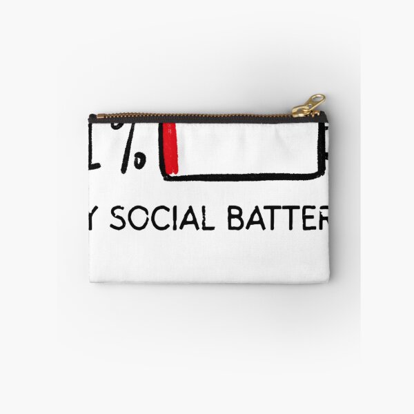 Item preview, Funny Introvert, Social Battery Low Pullover Hoodie designed and sold by SubStudio97.