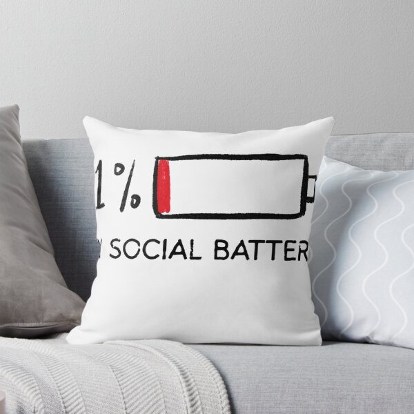 Item preview, Funny Introvert, Social Battery Low Pullover Hoodie designed and sold by SubStudio97.
