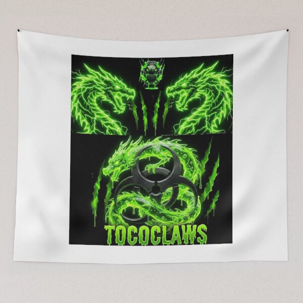 Item preview, TOCOCLAWS Twin Neon Green Lightning Dragons designed and sold by TOCOCLAWS.