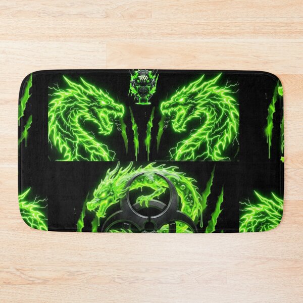Item preview, TOCOCLAWS Twin Neon Green Lightning Dragons designed and sold by TOCOCLAWS.