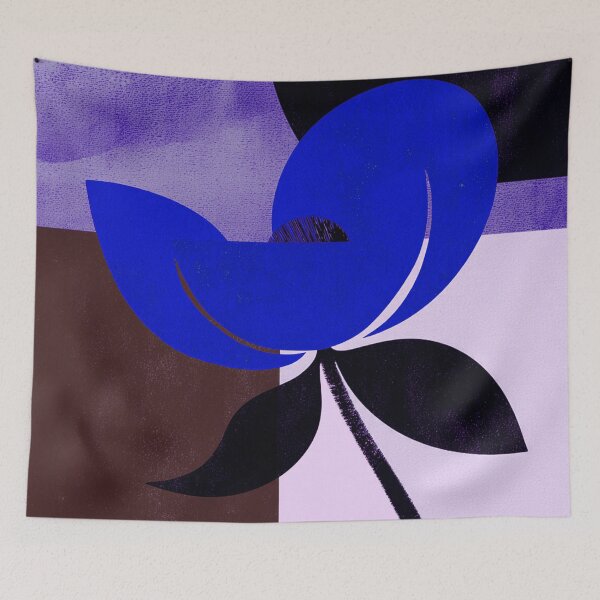 Item preview, Deep Ocean Blue Slate Grey Botanical City Arch designed and sold by joycrysstudio.