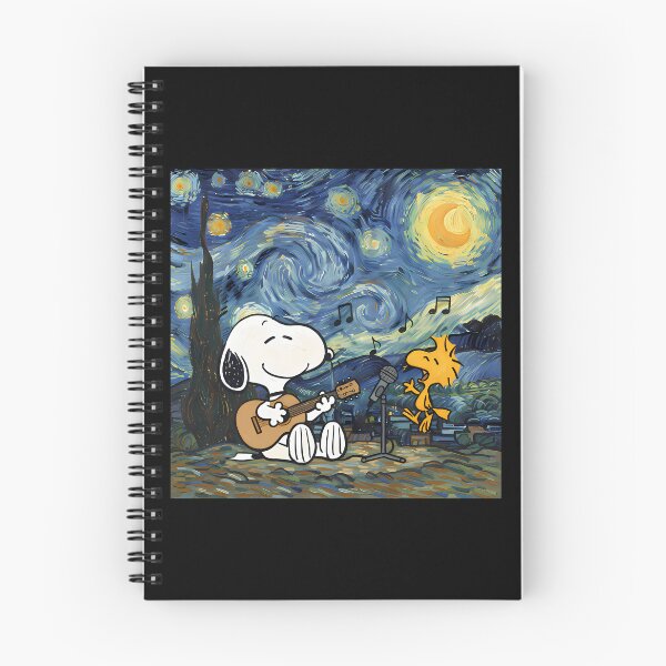 Item preview, Snoopy And Woodstock Playing Music Starry Night vangogh designed and sold by ValerieRodrigue.