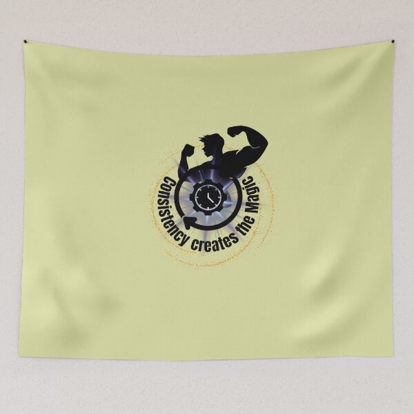 Item preview, Consistency Creates The Magic ,Motivational Gym Fitness Design  designed and sold by Palette-Vibes.