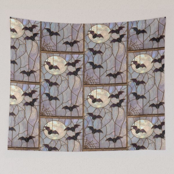 Item preview, Pearlescent Gothic Bat Stained Glass designed and sold by BriSher.