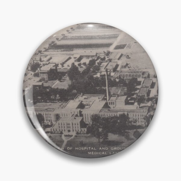 Item preview, Eastern State Hospital (Medical Lake, Washington) Vintage Postcard – Air View designed and sold by GhostlyWorld.