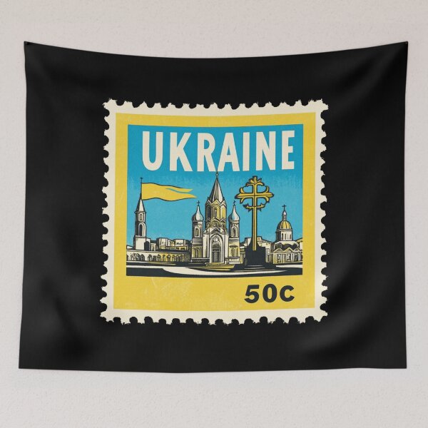 Item preview, Ukraine Vintage Stamp - Saint Sophia Cathedral designed and sold by tiigerdad.
