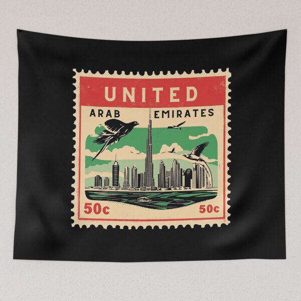 Item preview, United Arab Emirates Vintage Stamp - Burj Khalifa designed and sold by tiigerdad.