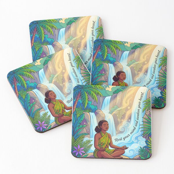 Item preview, Meditation Waterfall Wall Art, Tropical Zen Decor designed and sold by ChloeDesigns401.