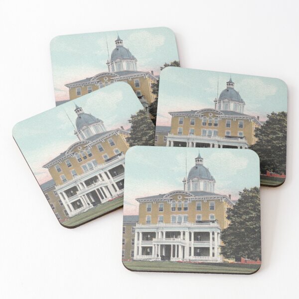 Item preview, Dayton State Hospital Vintage Postcard – State Hospital with Trees designed and sold by GhostlyWorld.