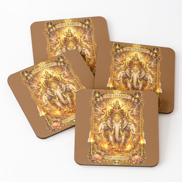 Item preview, The Chariot Sacred Elephant Tarot Card designed and sold by Sksticker991.
