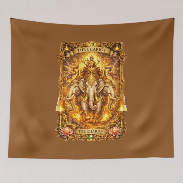 Item preview, The Chariot Sacred Elephant Tarot Card designed and sold by Sksticker991.