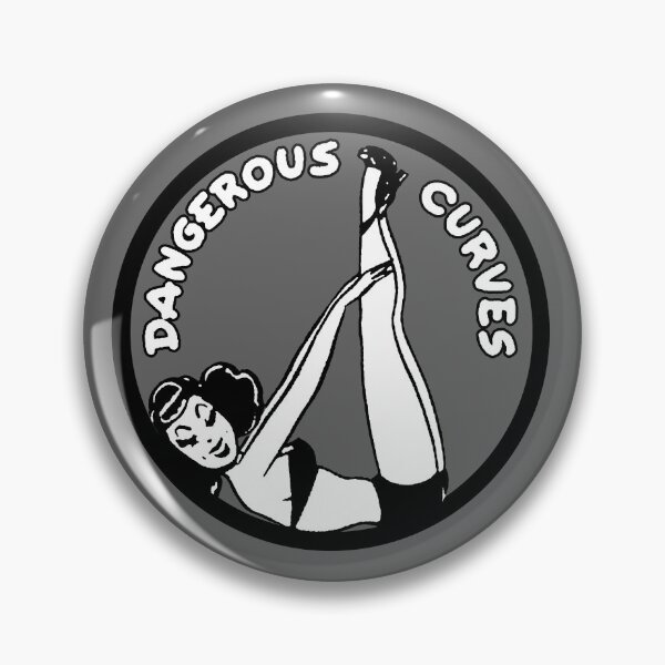 Item preview, Dangerous Curves Rockabilly Hot Rod Vintage Pin Up Rebel Girl Pop Art designed and sold by wmxdesign.