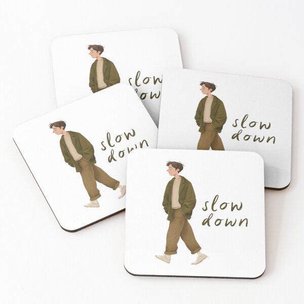 Item preview, Slow Down Inspirational Illustration with Walking Character and Mindful Lifestyle Quote designed and sold by JaiSoftStudio.