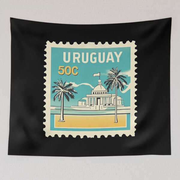 Item preview, Uruguay Vintage Postage Stamp - Coastal Capitol designed and sold by tiigerdad.