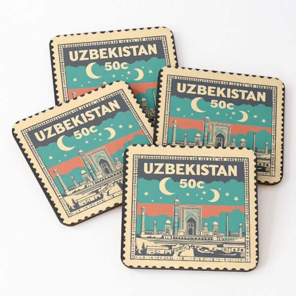 Item preview, Uzbekistan Vintage Postage Stamp - Registan Square designed and sold by tiigerdad.