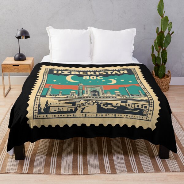 Item preview, Uzbekistan Vintage Postage Stamp - Registan Square designed and sold by tiigerdad.