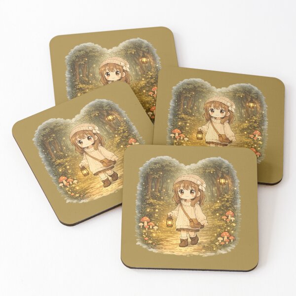 Item preview, Anime Cute Girl Lost But Cozy Magical Forest Adventure Aesthetic Design for Introverts and Cottagecore Lovers designed and sold by Im-Ara.