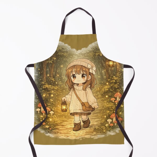 Item preview, Anime Cute Girl Lost But Cozy Magical Forest Adventure Aesthetic Design for Introverts and Cottagecore Lovers designed and sold by Im-Ara.