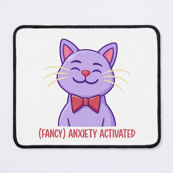 Item preview, Fancy Anxiety Activated - Cute Purple Cat Funny Anxiety Design designed and sold by CanSparkleArt.