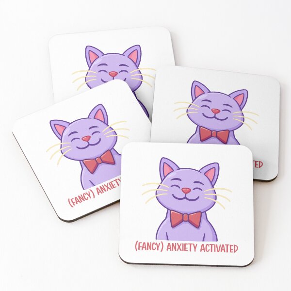 Item preview, Fancy Anxiety Activated - Cute Purple Cat Funny Anxiety Design designed and sold by CanSparkleArt.