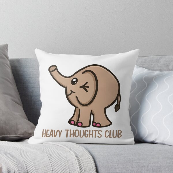 Item preview, Heavy Thoughts Club - Cute Elephant Mental Health Humor Design designed and sold by CanSparkleArt.