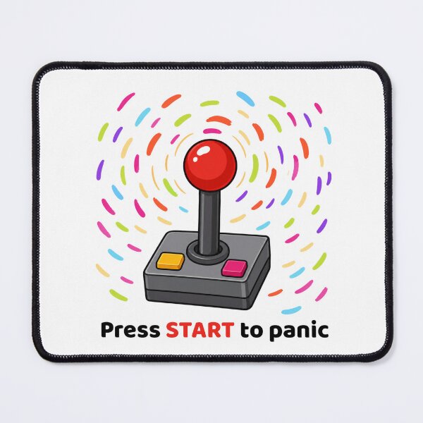 Item preview, Press START to panic - Arcade Joystick Neurodivergent Dopamine Design designed and sold by CanSparkleArt.