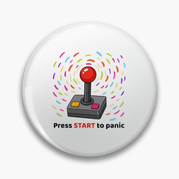 Item preview, Press START to panic - Arcade Joystick Neurodivergent Dopamine Design designed and sold by CanSparkleArt.