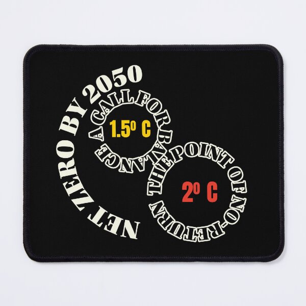 Item preview, Net Zero By 2050 -  1.5°C (Degree Celsius) / 2°C (Degree Celsius) designed and sold by Drishya-Designs.