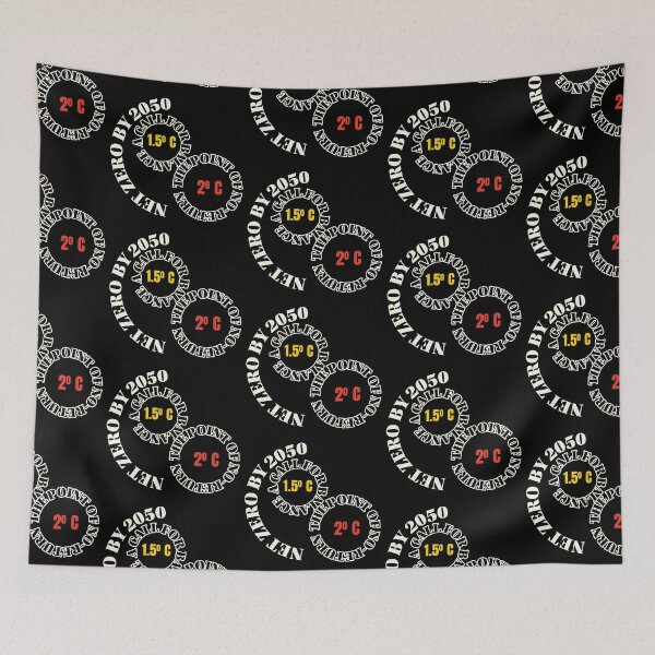 Item preview, Net Zero By 2050 -  1.5°C (Degree Celsius) / 2°C (Degree Celsius) designed and sold by Drishya-Designs.