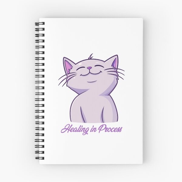 Item preview, Healing in Process - Cute White Cat Self Care Mental Health Design designed and sold by CanSparkleArt.
