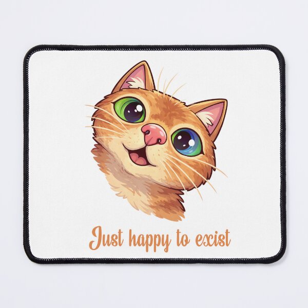 Item preview, Just Happy to Exist - Cute Orange Cat Wholesome Positivity Design designed and sold by CanSparkleArt.
