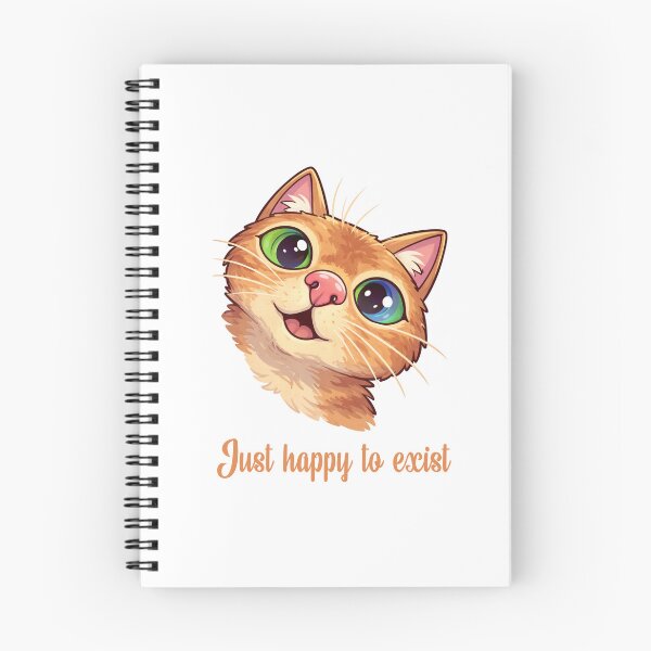 Item preview, Just Happy to Exist - Cute Orange Cat Wholesome Positivity Design designed and sold by CanSparkleArt.