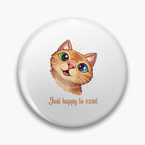 Item preview, Just Happy to Exist - Cute Orange Cat Wholesome Positivity Design designed and sold by CanSparkleArt.