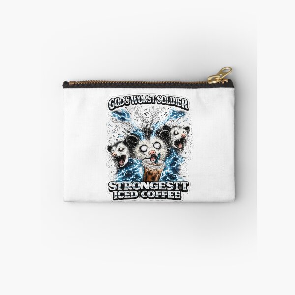 Item preview, Gods Worst Soldier Strongest Iced Coffee Opossum Meme designed and sold by chattsuede.